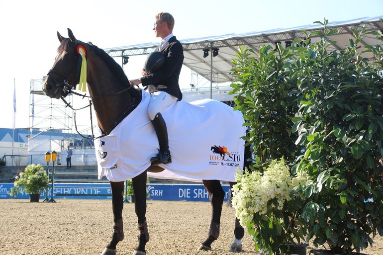 David Will won Thursday's Grand Prix qualifier Berrang-Preis in Mannheim. Photo (c) World of Showjumping.