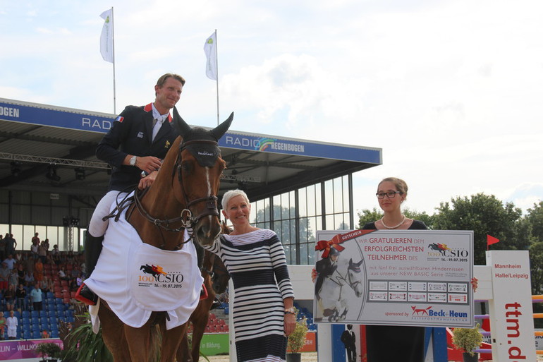 Kevin Staut - leading rider in Mannheim. Photo (c) World of Showjumping.