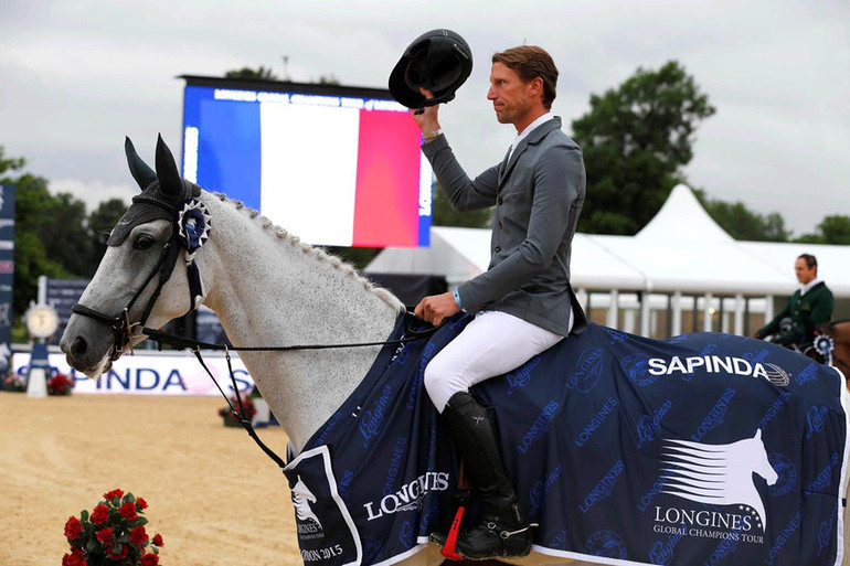 Kevin Staut went to the top in Friday's feature class in London. Photo (c) Stefano Grasso/LGCT.