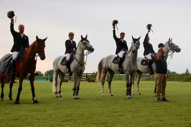 The winning team from Ukraine. Photo (c) World of Showjumping.