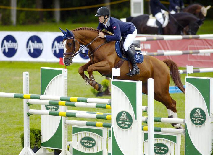 Kristaps Neretnieks won the CSI2*-W Grand Prix in Riga with Zuko S. Photo (c) Māris Millers.