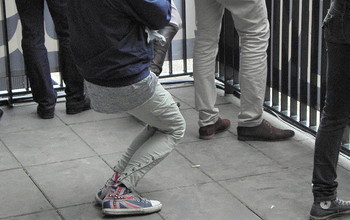 First the crouch...Then the kick...