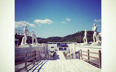 The way in to the arena
