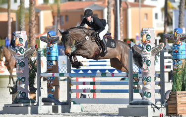 Oliva, Spain - 2019 January 23: 5 years old 1m15 during CSI Mediterranean Equestrian SpringTour 1(photo: 1clicphoto.com)