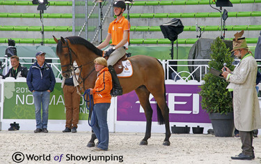 Winchester HS waiting for his turn.