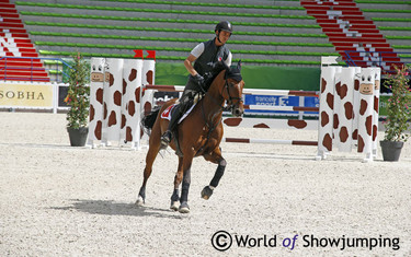 One of the medal favorites; Steve Guerdat and Nino des Buissonnets