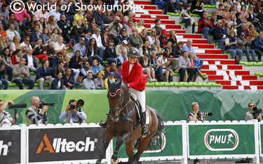 What a wonderful horse: Zuzana Zelinkova's Caleri II jumped clear.