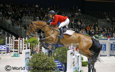 Defending champions Beezie Madden and Simon; currently in 12th position after the first leg has been ridden. 