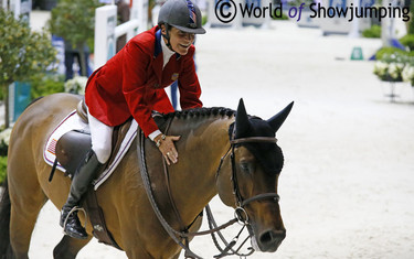 Leslie Burr-Howard was very happy after her clear round on Tic Tac.