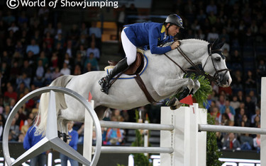 And here the brother: Cornado II with Christian Ahlmann in the saddle.