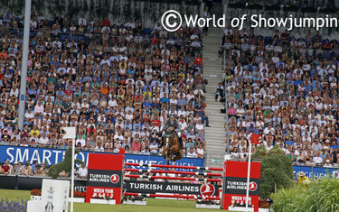 Henrik von Eckermann and Gotha had a total score of four faults after two rounds, ending seventh. 