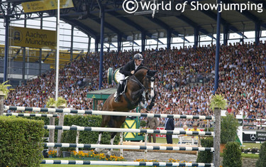 Marcus Ehning and superstar Plot Blue ended third.