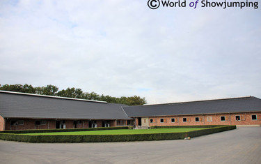 The main stable building with its outdoor boxes.
