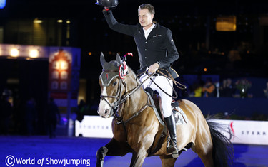 Sterrehof's Opium during his retirement ceremony at Jumping Amsterdam