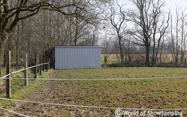 All the fields are used for the young horses, that go out during much of the summer.