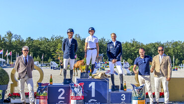 Sanne Thijssen and Con Quidam RB take the top honours in Sunday's CSI4* 1.55m TM² - Equestrian Team Grand Prix at Sentower Park