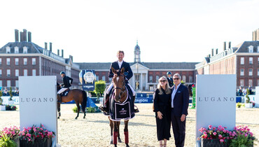 Simon Delestre and Olga van de Kruishoeve win the CSI5* 1.45m Lugano Diamonds Trophy in London