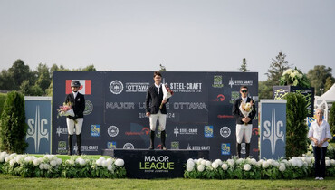Luis Fernando Larrazabal and Belle de Muze with a winning debut at Major League Show Jumping Ottawa