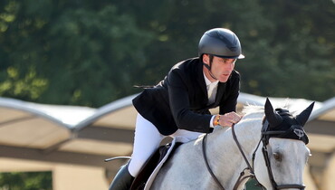 Mark McAuley and Destinee de Vains with Saturday's biggest win in Münster