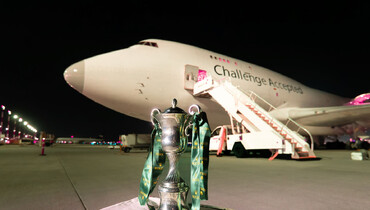 Charter plane carrying 66 horses, three tonnes of Dutch flowers and the coveted Rolex Grand Slam trophy lands in Calgary