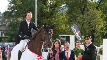 Martin Fuchs and L&L Upgrade best in the CSI4* 1.50m Premio Hotel Eden Roc in Ascona