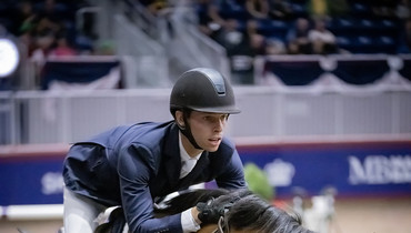 Alex Matz and Cashew CR open international competition at Toronto’s Royal Horse Show with a win in the Strength & Speed Challenge