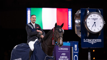 Piergiorgio Bucci and Hantano top the Longines FEI Jumping World Cup™ Western European League in Madrid
