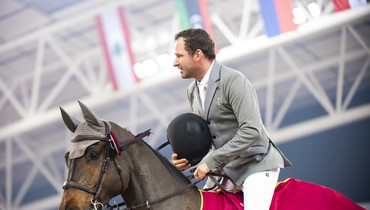 Philipp Weishaupt and Coby win the CSI4*-W 1.55m FEI Jumping World Cup™ at the Doha International Equestrian Tour 2025