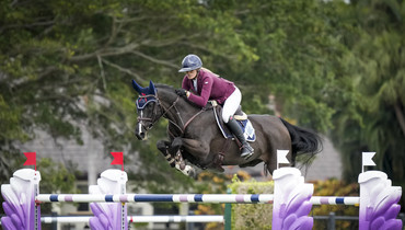 Jessica Mendoza takes flight on In The Air to win $32,000 CSI3* Adequan® WEF Challenge Cup round 2