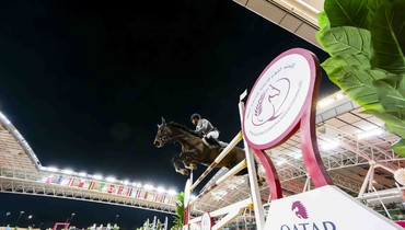 Philipp Weishaupt and Karaldo with Friday's biggest win in Doha
