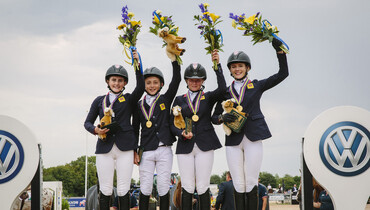 Team gold for Britain, while the individual title goes to France at the FEI European Pony Championships