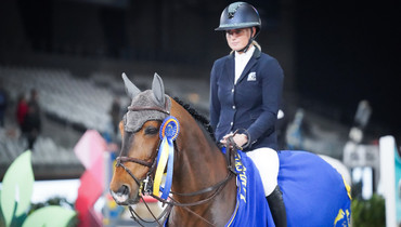 Amanda Slagter and Cornet Blue PS win Friday's CSI4* 1.50m Lamicell Prize at Zangersheide International