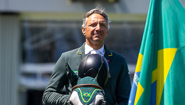 Luiz Felipe Cortizo Gonçalves De Azevedo and Sierra du Piedroux Z top Sunday’s CSI5*-W 1.55m Grand Prix H.H. Sharjah Ruler Cup presented by Longines in Sharjah