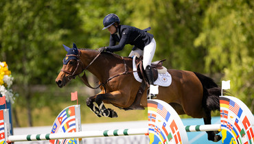 Kara Chad and Corinna Z win Thursday's CSIO4* $31,100 Fobi 1.45m at Thunderbird Show Park