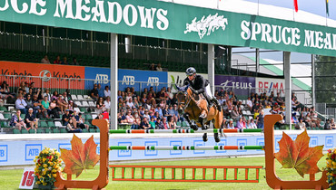 Daniel Coyle and Farrel jump to victory in the CSI5* 1.50m ATB Cup at Spruce Meadows 'National', presented by Rolex