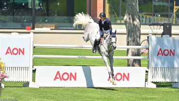 Matthew Sampson and Daniel win the CSI5* 1.60m $500,000 AON Grand Prix, presented by Rolex, at Spruce Meadows