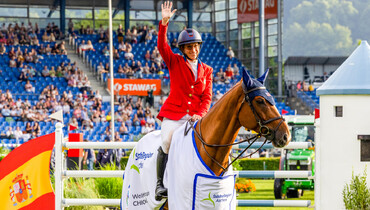 Laura Kraut and Emeraldo 4 storm to the win in the CSIO5* 1.50m Prize of StädteRegion Aachen in memory of Landrat Hermann-Josef Pütz at CHIO Aachen 2025
