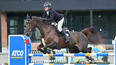 Darragh Kenny and Lightning top the leaderboard in the CSI5* ATCO Cup at the Spruce Meadows ‘North American’ 2025