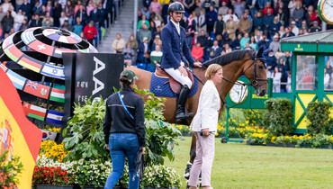 Ben Maher wins the Prize of the Federal Chancellor as best jumping rider of CHIO Aachen 2025