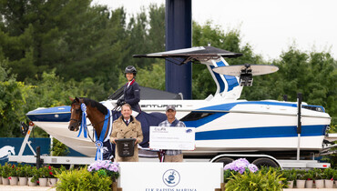 Keri Potter and Kalimera van de Nethe Z go two-for-two in CSI3* Elk Rapids Marina Grand Prix at Great Lakes Equestrian Festival
