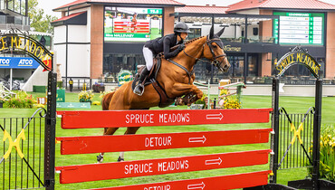 Nina Mallevaey and My Clementine best in Thursday’s CSIO5* 1.50m ATCO Cup at the Spruce Meadows ‘Masters’ 2025