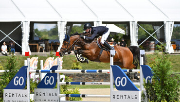 Philip McGuane and My Lady van de Krekel lead the way in the $35,000 Go Rentals CSI3* Winning Round during HITS Hudson Valley Championship Week
