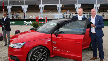 Hendrik Denutte drives back from the Brussels Stephex Masters in a new Audi