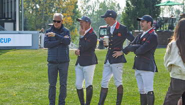 Walk this way... Throwback to the course walk for the 2025 BMO Nations Cup at Spruce Meadows
