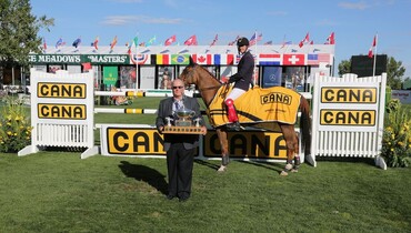 Gregory Wathelet and Eric Lamaze - Thursday's winners at Spruce Meadows