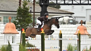 Stella Wasserman claims the CSI2* $65,000 4CYTE Grand Prix victory with Precious Dwerse Hagen