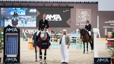 Alexander McLean and Calixte Heartbreaker Z top the CSI4*-W 1.45m presented by AMEA Power in Abu Dhabi