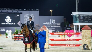 Ines Joly and Faylinn de Fondcombe for the win in CSI4*-W 1.45m Al Shira’aa Hickstead Speed Derby in Abu Dhabi