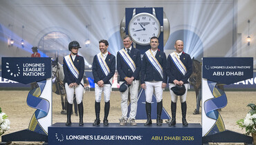 Team France flies to victory at the Longines League of Nations™ season opener in Abu Dhabi