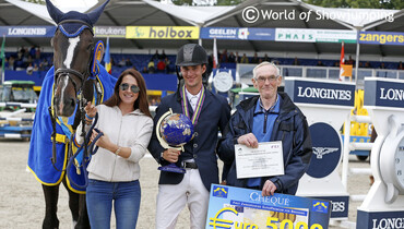 Earley and Maikel van Mierlo win the FEI World Breeding Jumping Championship for 6-year-olds